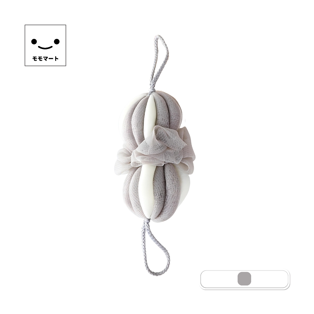 MOMOMART ใยขัดตัวอาบน้ำ ฟองน้ำถูตัว ใยอาบน้ำ ใยขัดตัว เพิ่มฟอง สีเทา รุ่น ME1-006-3BR