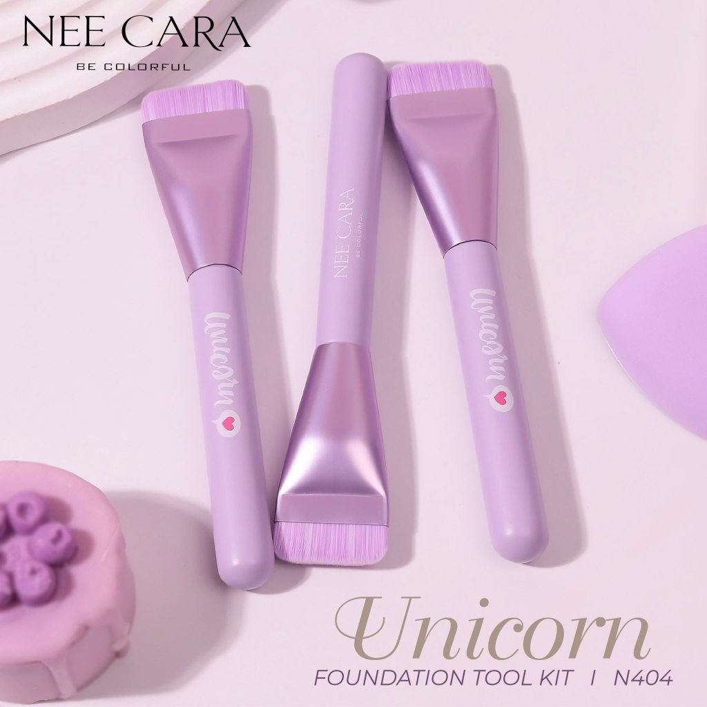(N404) นีคาร่า เซตพัฟ+แปรงเกลี่ยรองพื้น NEE CARA Unicorn Foundation Tool Kit - รูปที่ 3