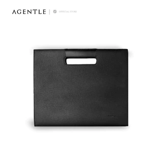 AGENTLE BENEFID CLUTCH BAG กระเป๋าธุรกิจผู้ชาย (คลัทช์/ถือ/สะพายข้าง) เอกสาร A4 โน็ตบุ๊ค แท็บเล็ต Ipad หนังสีดำ