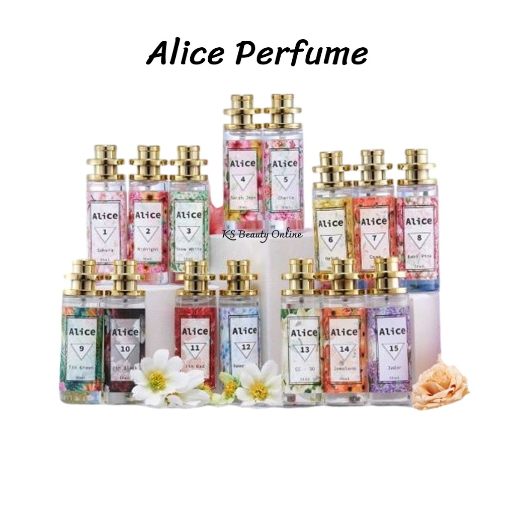 น้ำหอม อลิซ Alice Perfume มีให้เลือก 15 กลิ่น ขนาด 30ml.