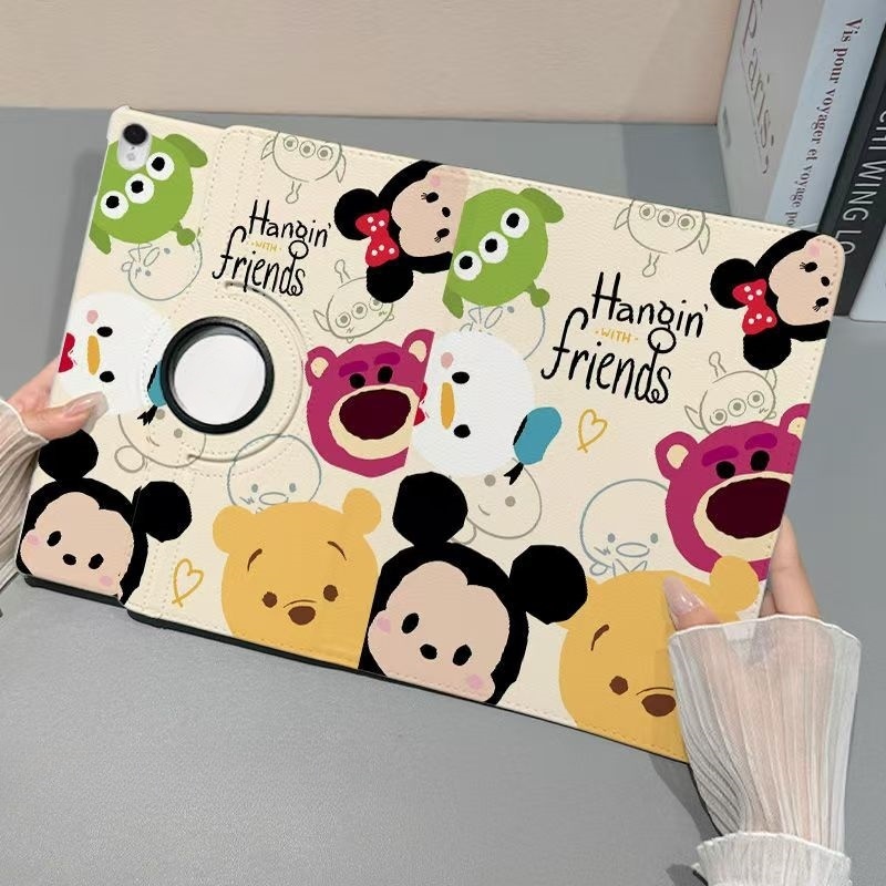 🌻24 ชั่วโมง🌻เคสไอแพด หมุนได้ 360° ลายการ์ตูน Disney เหมาะกับ Air7 Air6 Air8 ​​Gen11 Gen10 Gen12 Air5