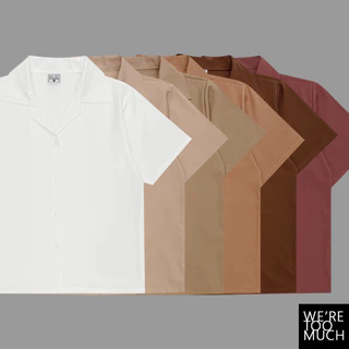 WERETOOMUCH (SH487) เสื้อเชิ้ตแขนสั้น ปกฮาวาย 7 ไซส์ อก 34-46 ผ้าไหมอิตาลี นุ่ม พริ้ว ใส่สบาย