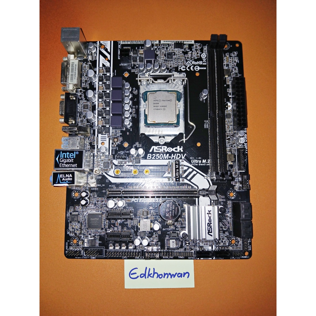 ซีพียู+เมนบอร์ด มือสอง INTEL G4560 + ASROCK B250M-HDV