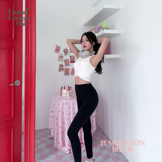 GOOD ENERGY CLUB - TUMMY PANTS[0286] กางเกงออกกำลังกายผู้หญิง เลกกิ้งออกกำลังกาย ยืดตามตัว กางเกงโยคะ (3M-4O)