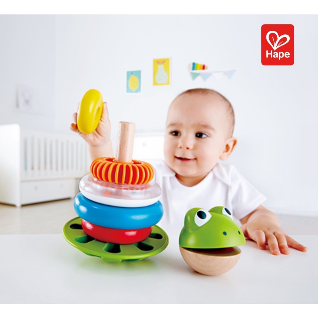 Hape - 12m+ มิสเตอร์ฟร็อกเรียงลำดับ Mr. Frog Stacking Rings Stacker - E0457 - รูปที่ 2