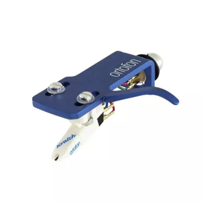 เฮดเชล+หัวเข็ม Ortofon OM Scratch White Premounted On SH-4 Blue Headshell (New)