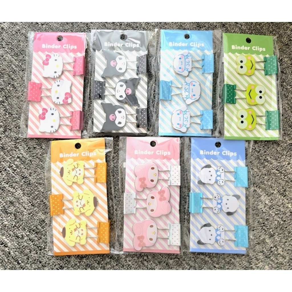 พร้อมส่ง // คลิปหนีบกระดาษ Sanrio คลิปหนีบอเนกประสงค์ 1 / 3 ชิ้น ลิขสิทธิ์แท้ จาก Sanrio นำเข้าจากญี่ปุ่น
