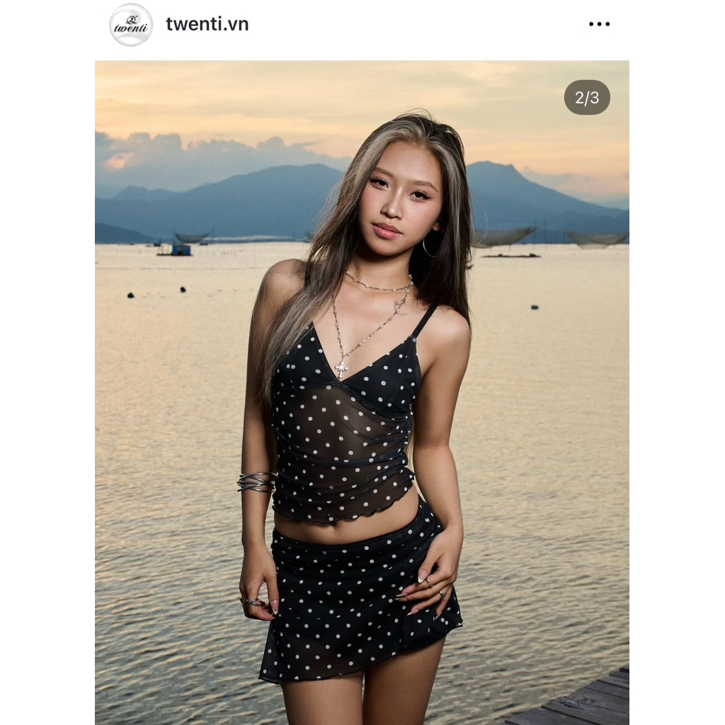 ชุดเซ็ตลายจุดแบรนด์twenti.vnเวียดนาม