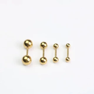 จิวสแตนเลส​ รุ่นเบสิค หนา 0.8,1.2,ยาว 6,8,10 mm ไม่แพ้สีไม่ลอก(ราคาต่อ 1 ข้าง)​