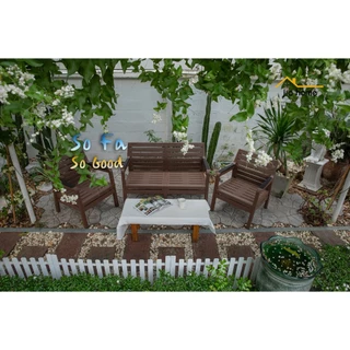 เก้าอี้โซฟา พลาสติก 1-2-3 ที่นั่ง กับโต๊ะกลาง, SoFa So Good 1-2-3 Seats and Coffee Table JioHome