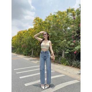 ยีนส์SARAN SR054 กางเกงยีนส์ทรงกระบอกกลางสลิม