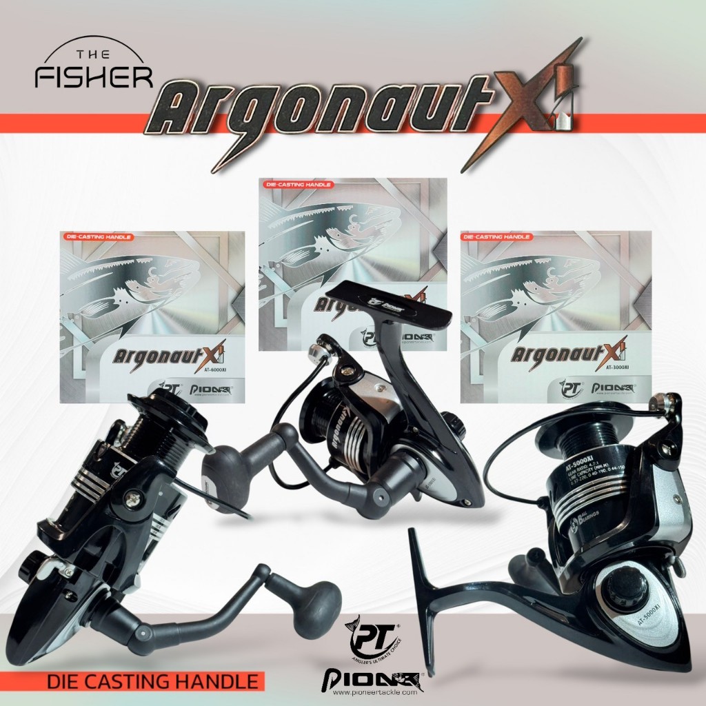 A01 PIONEER รอกสปิน รุ่น ARGONAUT AI (พร้อมสายเอ็น) สปูลอะลูมิเนียม แข็งแรง ทนทาน