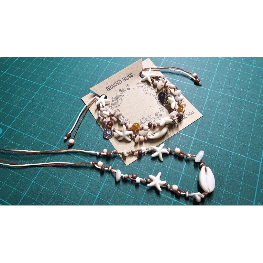 Set กำไลเชือกเทียน + สร้อยคอสวยๆ ไปทะเล~~~ /BB6