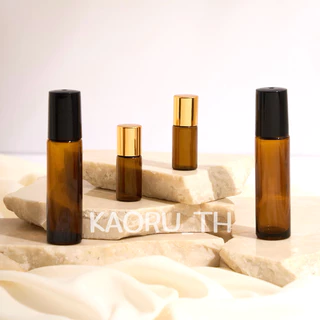 ขวดลูกกลิ้งสีชา 3 ml 10 ml ส่งทุกวัน ขวดน้ำมันหอมระเหย ขวดพิมเสน ยาหม่องน้ำ แบ่งน้ำหอม Roller Bottle Rolling