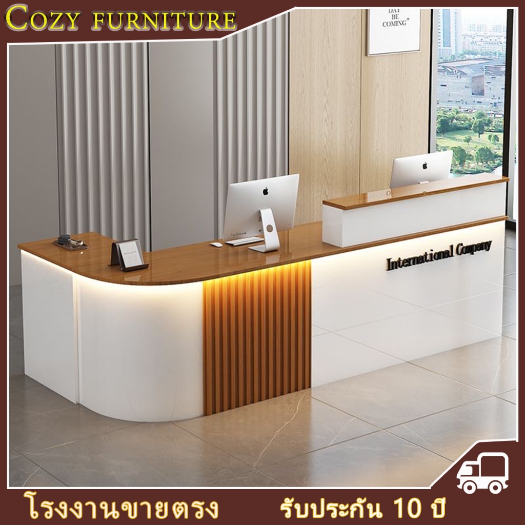เคาน์เตอร์บาร์ counter bar เคาน์เตอร์ แคชเชียร์ เคาน์เตอร์ขายของ+LED-กว้าง 60ซม. สูง 100ซม.