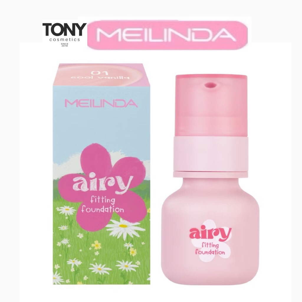 Meilinda Airy Fitting Foundation เมลินดา แอร์รี่ ฟิตติ้ง ฟาวน์เดชั่น ขนาด  30 ml. MC8021