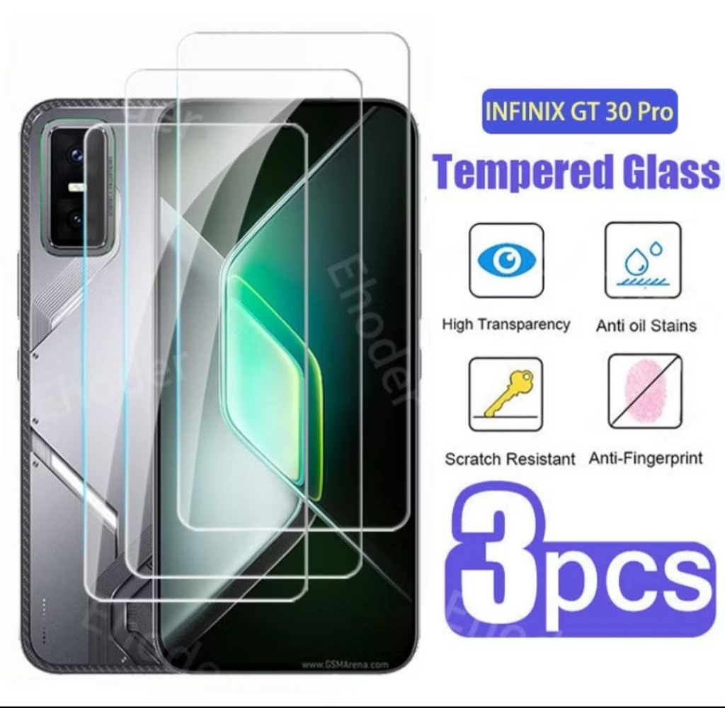 พร้อมส่ง! 3ชิ้น ฟิล์มกระจกนิรภัย แถมฟรีเคสระบายอากาศ  Infinix 30GT pro 5G 2025