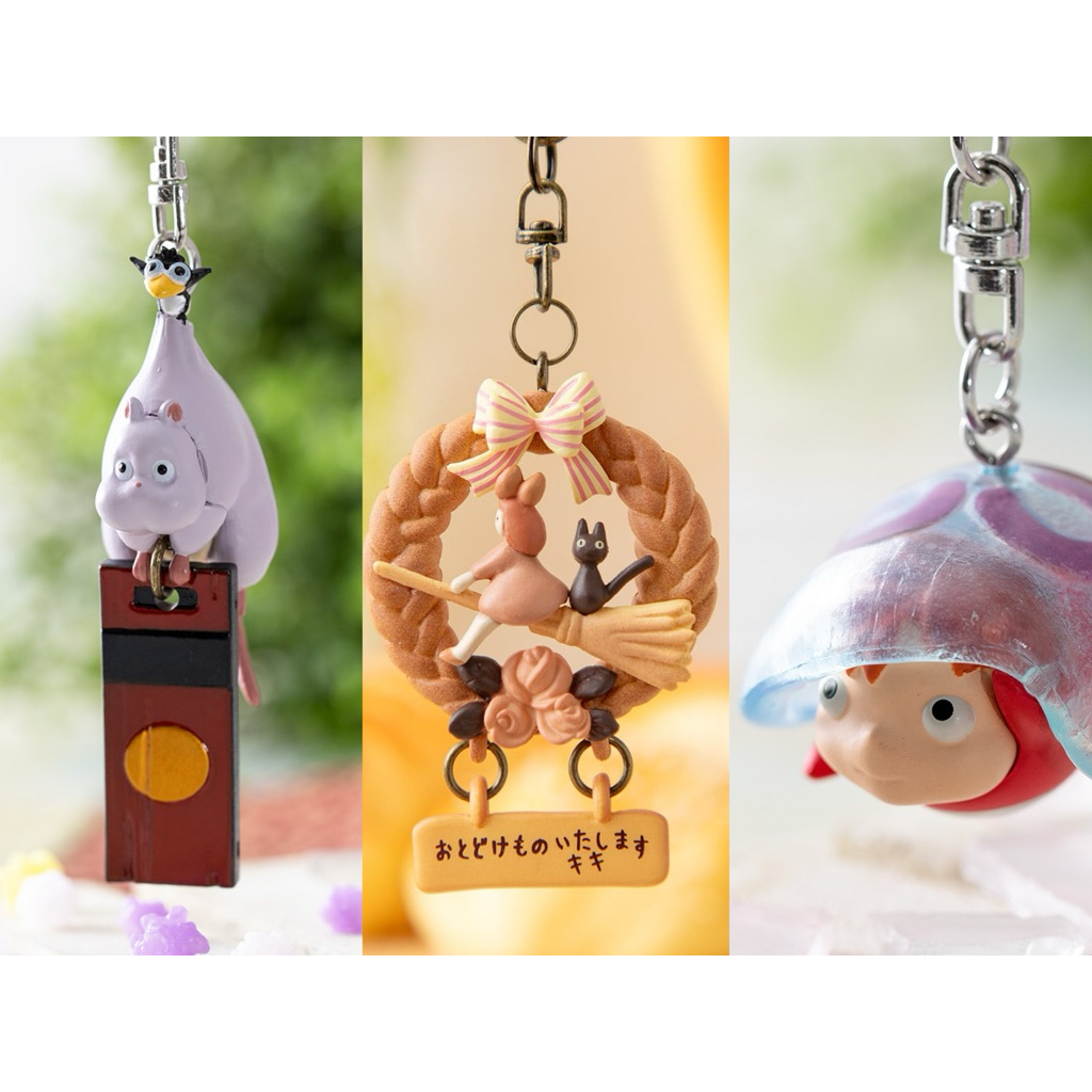 [พร้อมส่ง] Ghibli จิบลิแท้ 100% ญี่ปุ่น พวงกุญแจโปเนียว แม่มดกิกิ spririted away Keychain Ponyo, Kik