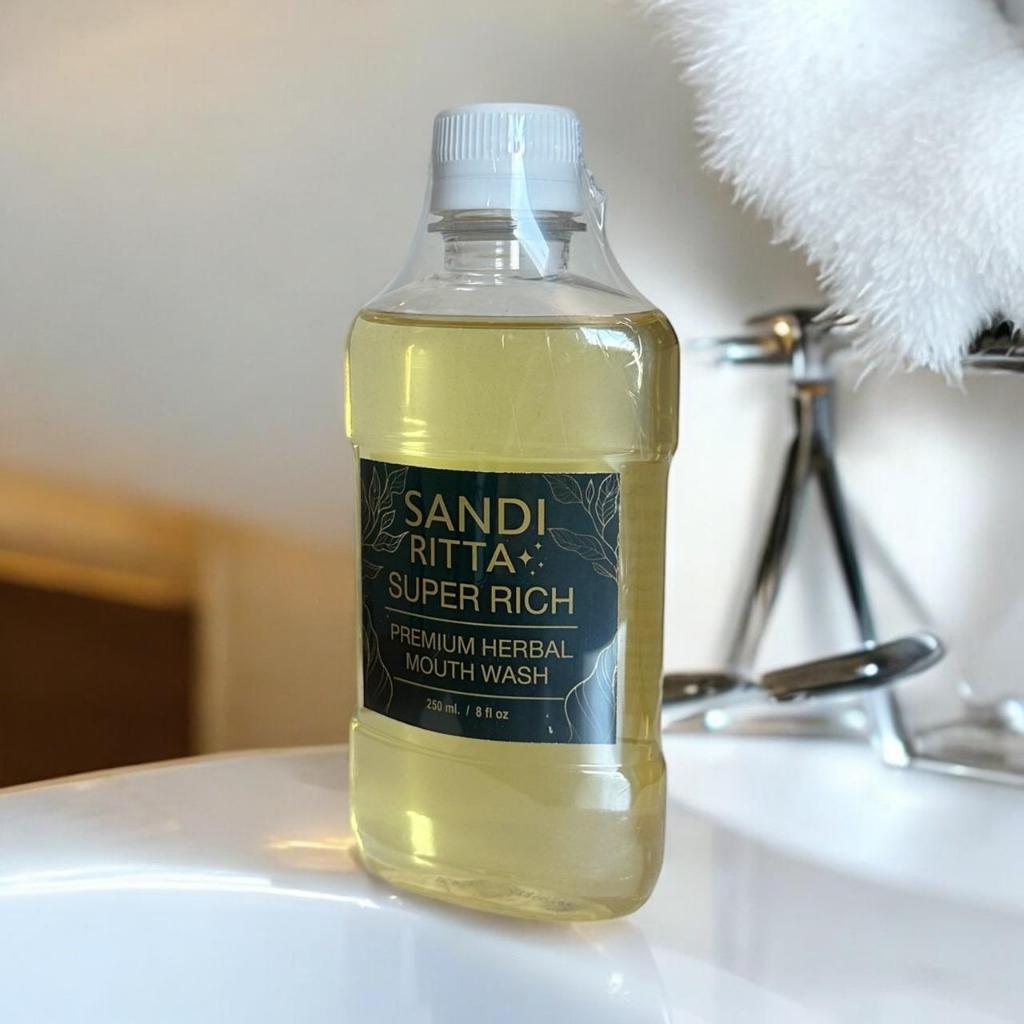 น้ำยาบ้วนปากแซนดี้ฤทธาสูตรใบฝรั่งขนาด250ml. ลดกลิ่นปากช่วยให้ลมหายใจหอมสดชื่นแนะนำนํ้ายาบ้วนปากตอบโจทย๋ทุกปัญหาในช่องปาก