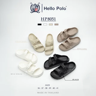 Hello Polo รองเท้าแตะผู้หญิง รองเท้าแตะผู้หญิงแฟชั่น สายคาดคู่ เบาสบาย พื้นนุ่มมาก กันลื่นและทนทาน ลำลอง วัสดุEVA HP8051