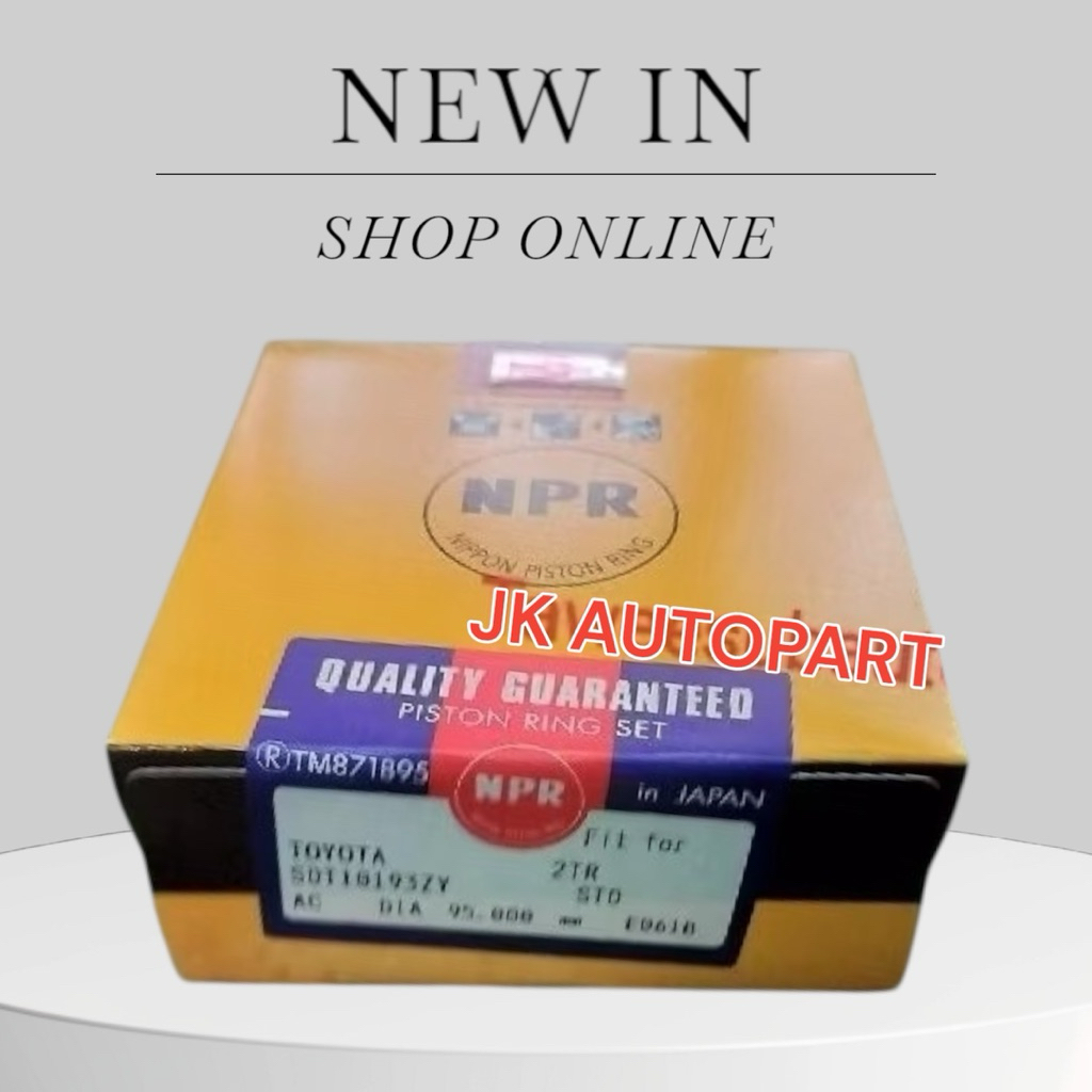 แหวนลูกสูบ 2TR FE ไซส์STD VIGO FORTUNER COMMUTER VENTURY SDT10193 NPR