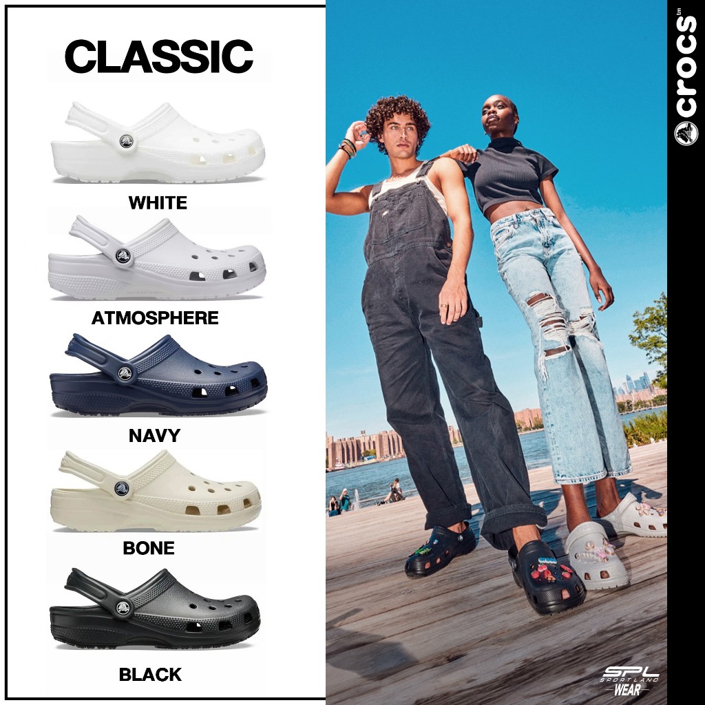 Crocs รองเท้าแตะ Classic Clog 10001-100 / 10001-410 / 10001-1FT / 10001-2Y2 / 10001-001 (2190)