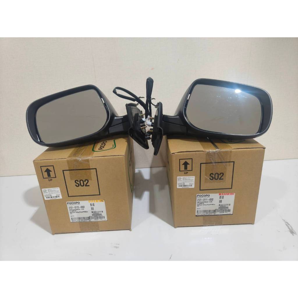 กระจกไฟฟ้าToyota  Yaris ปี 2006 - 2008 5 สาย พับไฟฟ้า ปรับไฟฟ้า สีดำ กระจกข้าง โตโยต้า กระจก ยาริส  กระจกยาริส  FOCOPO