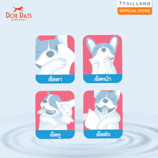 [3 แถม 3 ซอง] Dog Days Mineral Wipes ทิชชู่เปียกน้ำแร่ผสมเกลือหิมาลัย