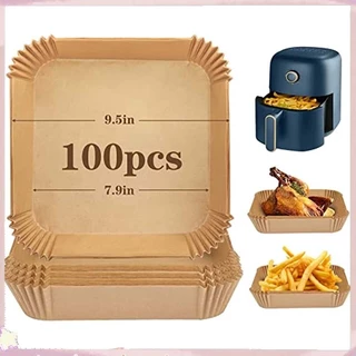 แพ็ค100 แผ่น กระดาษรองหม้อทอด กระดาษรองอบ หม้อทอด ทนความร้อนไม่ไหม้ไม่เปลี่ยนรูป