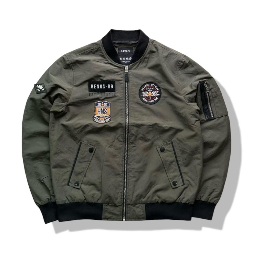 Henus Edwin Military Bomber Jacket รอบอก 46”