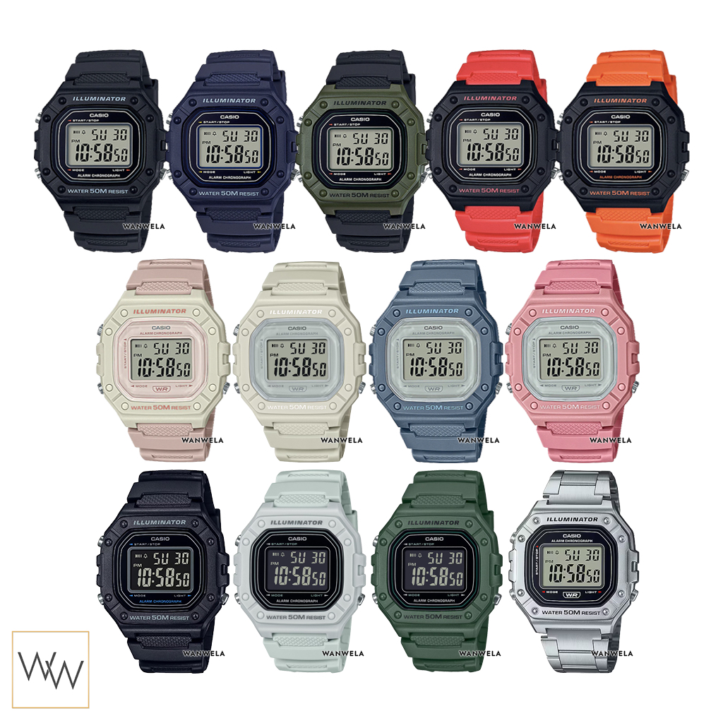 ของแท้ นาฬิกาข้อมือ Casio รุ่น W-218H & W-218HC & W-218HD พร้อมกล่อง
