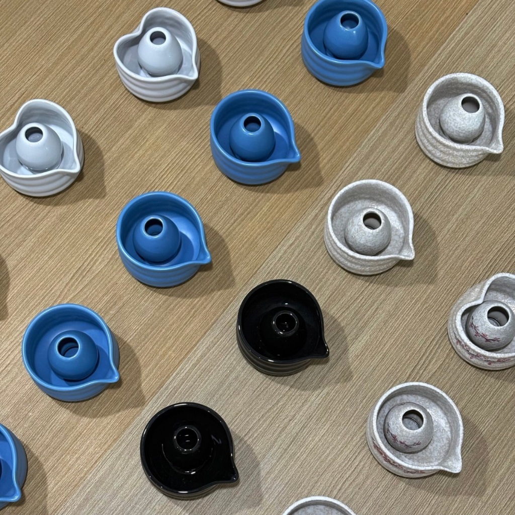 Chawan + Chasen holder | ถ้วยชงมัทฉะ พร้อมแท่นวางแปรง งานไทย แฮนด์คราฟท์