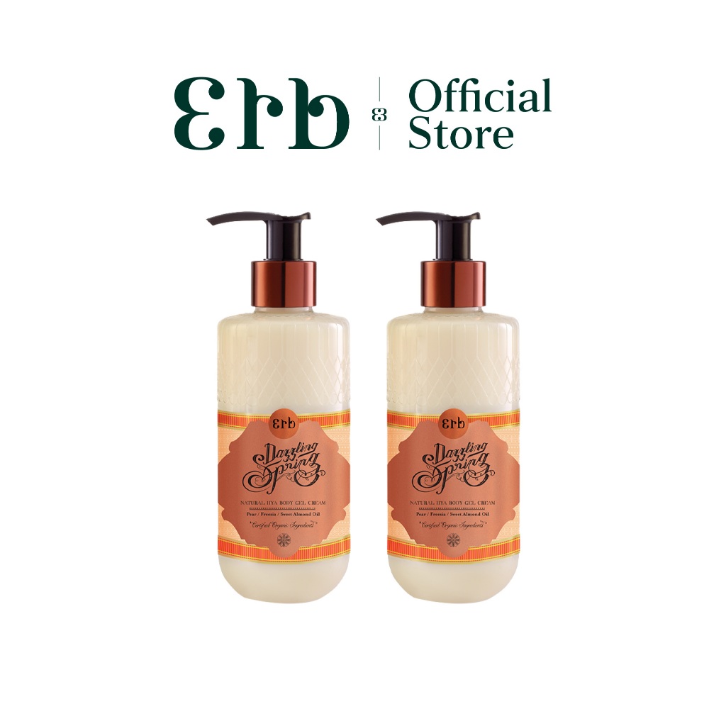 [แพ็คคู่สุดคุ้ม] Erb Double Dazzling Spring Natural HYA Cream Gel 230 ml. (2pcs)