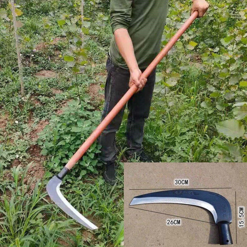 Sickle เครื่องตัดหญ้ากลางแจ้งการเกษตร Weeding เครื่องมือซ้ายมือขนาดใหญ่ Samarium Sickle ตัด Reed น้ำ
