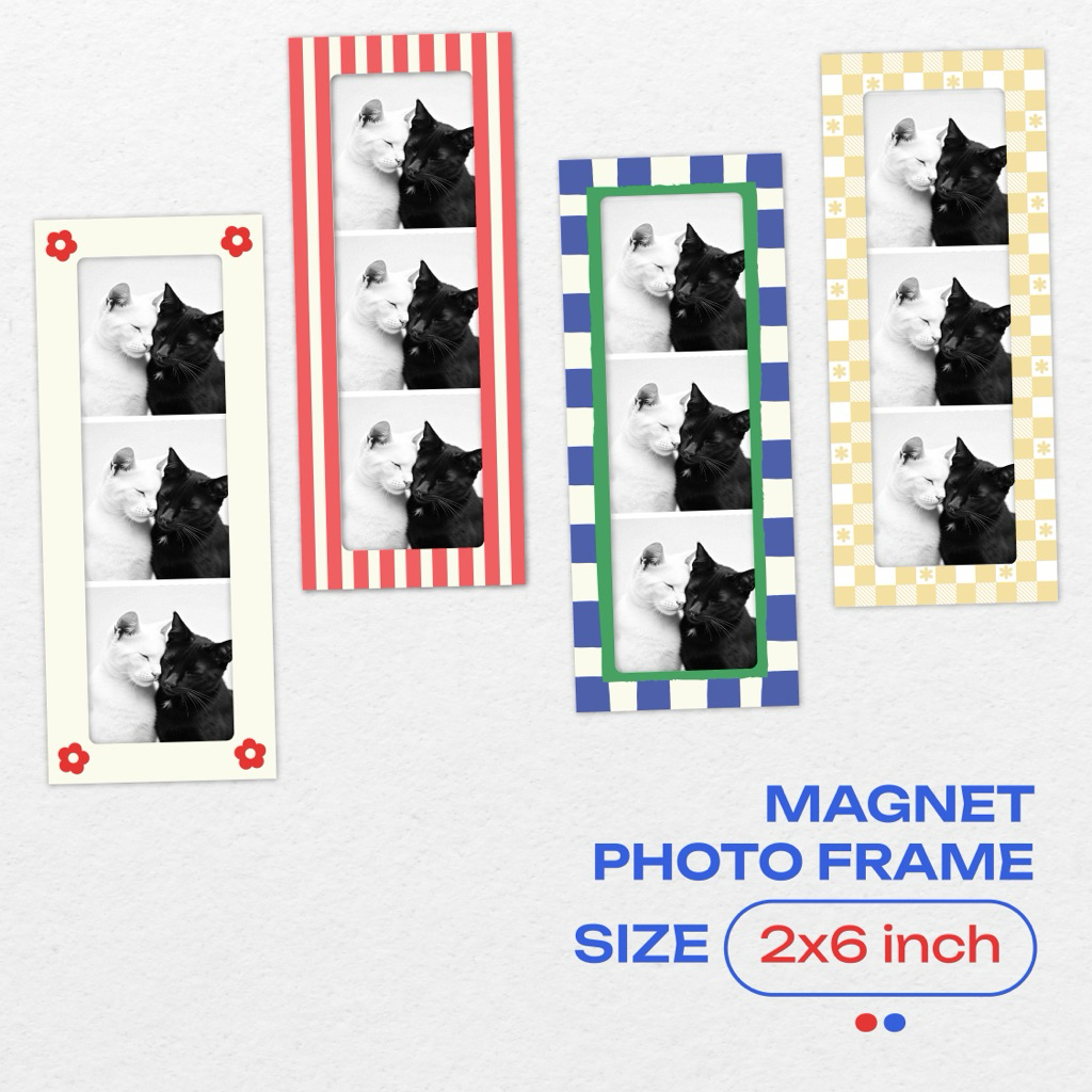 pinvibe magnet frame กรอบรูปแม่เหล็ก ขนาด 2x6" (photobooth)