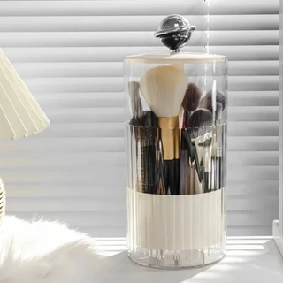KiiKii Beauty กล่องเก็บแปรงแต่งหน้า ใส่แปรงแต่งหน้า ชุดแต่งหน้า กดเพื่อยกฐานขึ้นมาได้ กันน้ำ กันฝุ่น