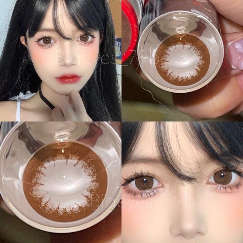 circle *สีช๊อคโก* Contact Lens คอนแทคเลนส์  บิ๊กอาย สายตาปกติ   บิ๊กอาย ตาโต เลนซ์คุณภาพ ถูกที่สุด