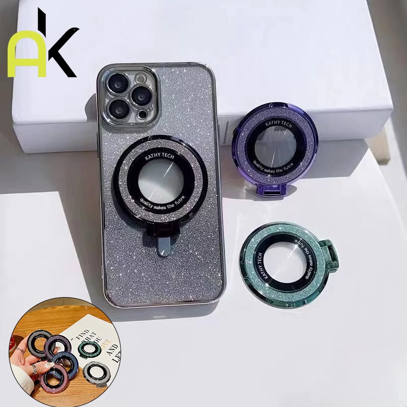 AK 360องศา Magnetic ใหม่ ขาตั้งโทรศัพท์มือถือ แบบมีกาวในตัว สร้างสรรค์ สําหรับยึดโทรศัพท์มือถือ