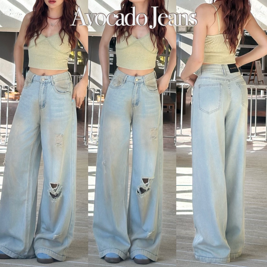 SEPTEMBER ME - Avocado Jeans กางเกงยีนส์ทรงกระบอกใหญ่