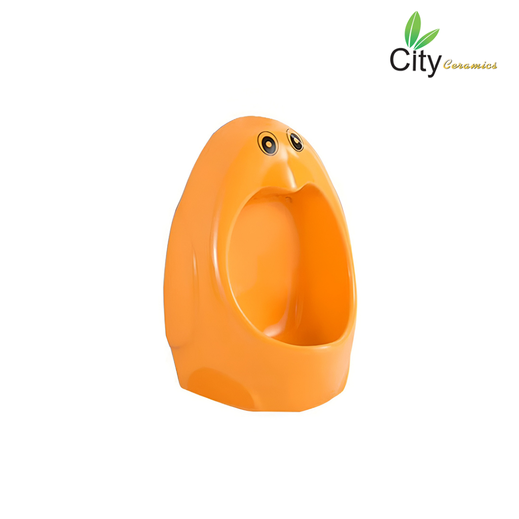มี 6 สีให้เลือก CITY โถปัสสาวะเซรามิคสำหรับเด็ก โถชักโครก รูปที่ 6