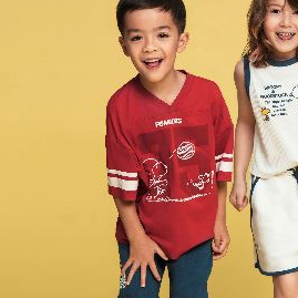 GIORDANO เสื้อยืด เด็ก Junior's Sorana Printed Tee (Snoopy) 03085268