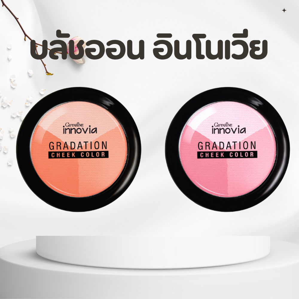 บลัชออน บลัชออนกิฟฟารีน อินโนเวีย เกรเดชั่น ชีค คัลเลอร์ เนื้อละเอียด สำหรับปัดแก้มให้ดูสวย มีมิติ
