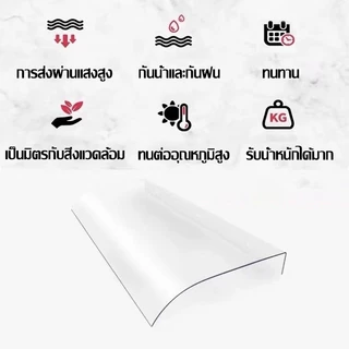 กันสาด กันสาดหน้าต่าง 45*150/50*120CM กันสาดบั วัสดุพีวีซีหนา โพลีคาร์บอเนต กันสาดบังแดดฝน กันสาดบ้าน กันสาดสำเร็จ