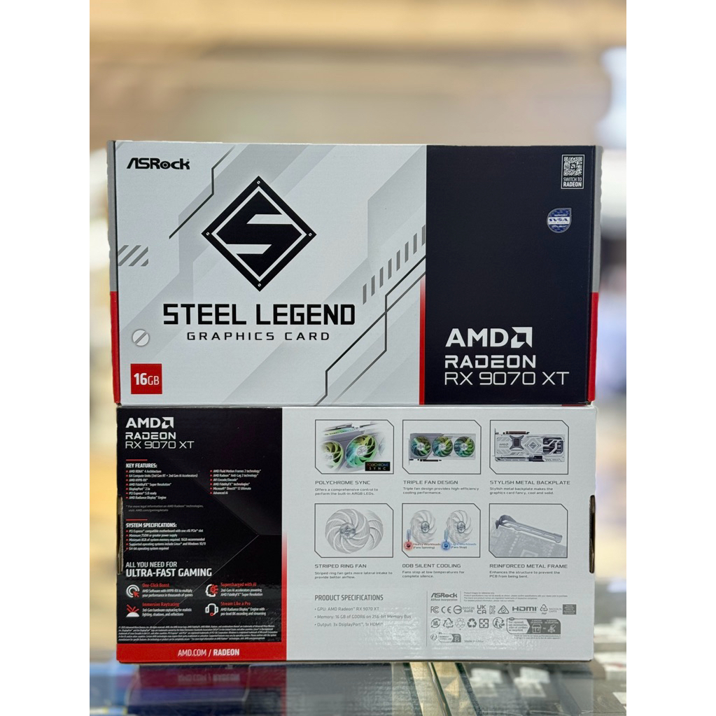 RX9070XT SL 16G ASROCK VGA RX9070XT STEEL LEGEND 16GB (WHITE)