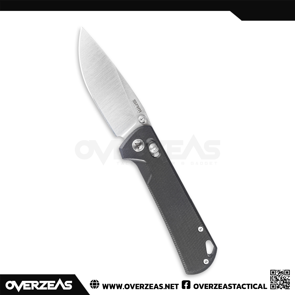 มีดพับ SRM Ambi Lock Knife Black G-10 (D2 3.4" Satin),168L-GB