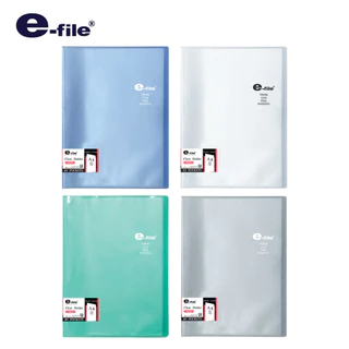 แฟ้มเจาะรู ขนาด A4 E-file รุ่น 720A แฟ้มเสนองาน แฟ้มโชว์เอกสาร 40 ซอง ปกสอด (จำนวน 1 เล่ม)