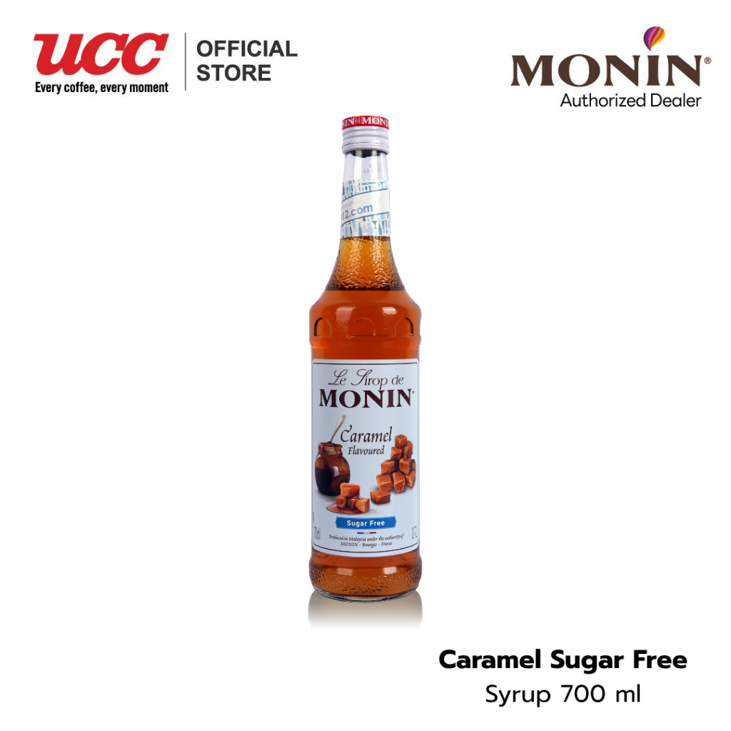 MONIN Caramel Sugar Free Syrup น้ำเชื่อมกลิ่นคาราเมล ไม่มีน้ำตาล 700 ml.