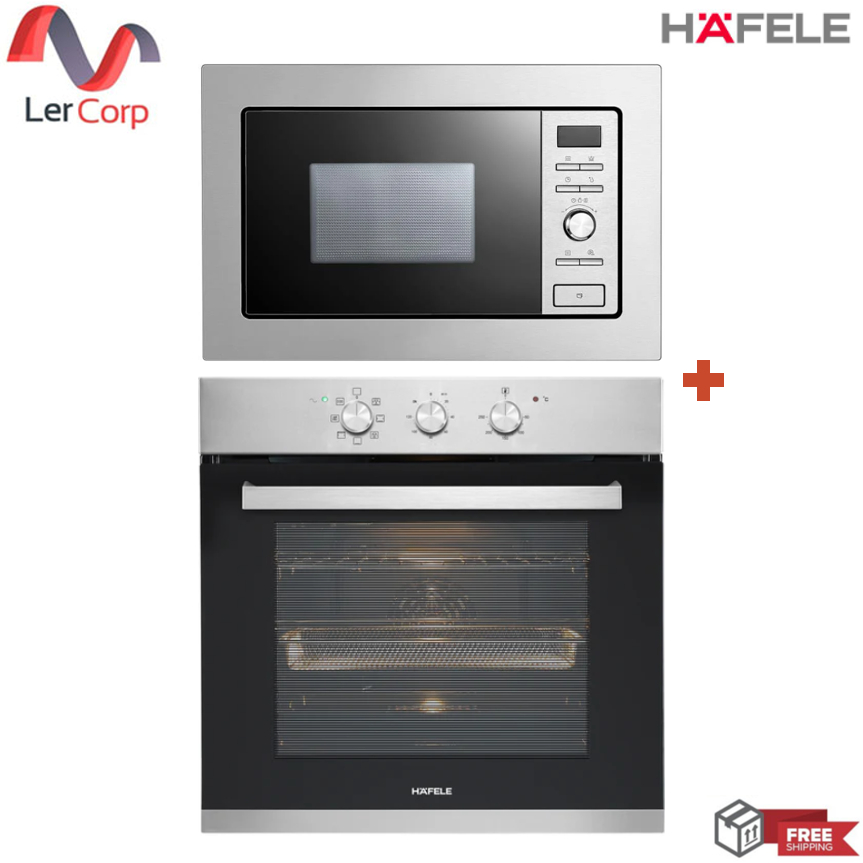 (Hafele) เตาอบ Multifunction แบบฝัง GEMINI SERIES CASTOR 80L + ไมโครเวฟแบบฝัง สแตนดาร์ด ซีรีย์ ALBANO(495.07.642)