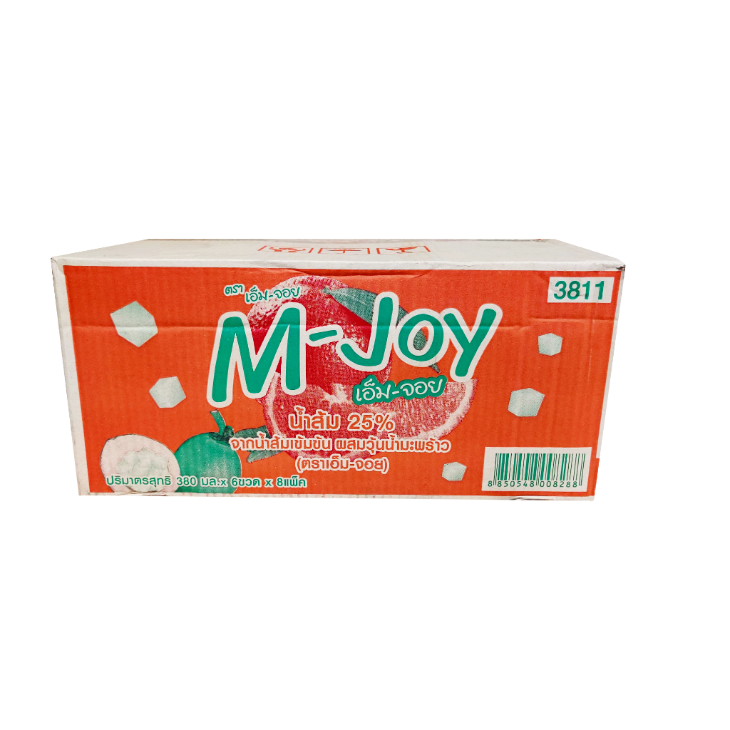เอ็ม-จอย M-Joy น้ำผลไม้ 25% ผสมวุ้นน้ำมะพร้าว (ยกลัง 48ขวด x 380ml) กรุณาสั่ง1ลังต่อคำสั่งซื้อ
