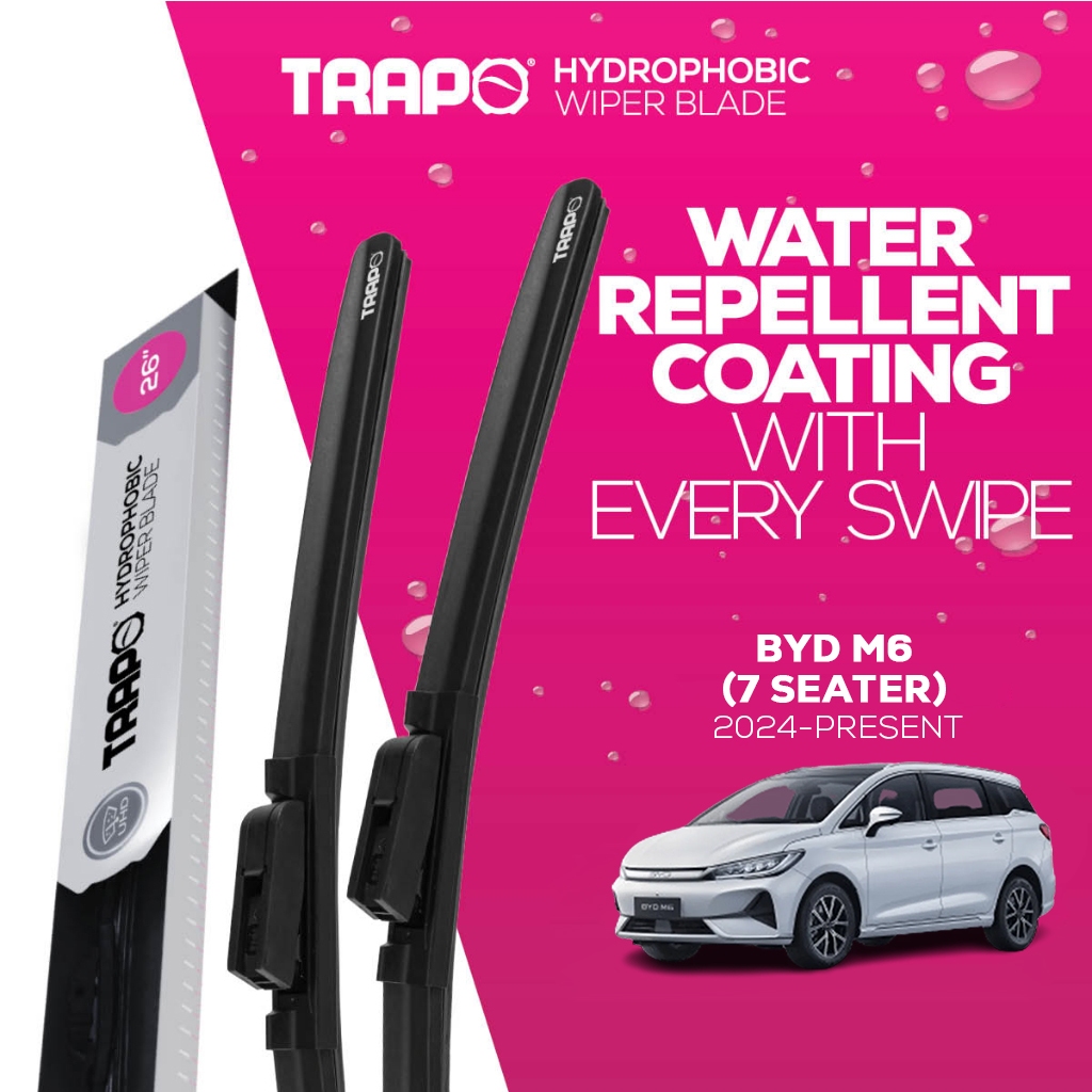 ที่ปัดน้ำฝน Trapo Hydrophobic  BYD M6 (7 Seater) (2024-ปัจจุบัน) 1 คู่